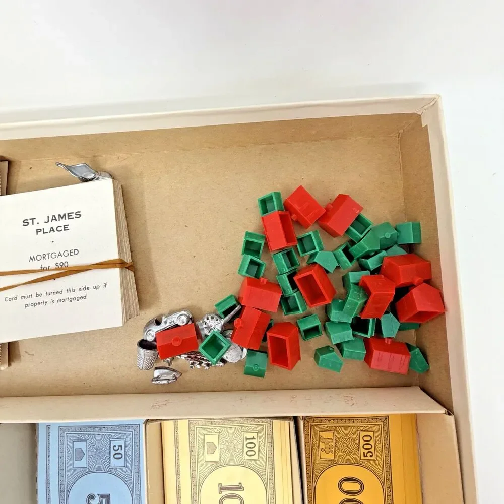 Parker Brothers Monopoly 1961 Vintage Board Game Complete Set Original Pieces